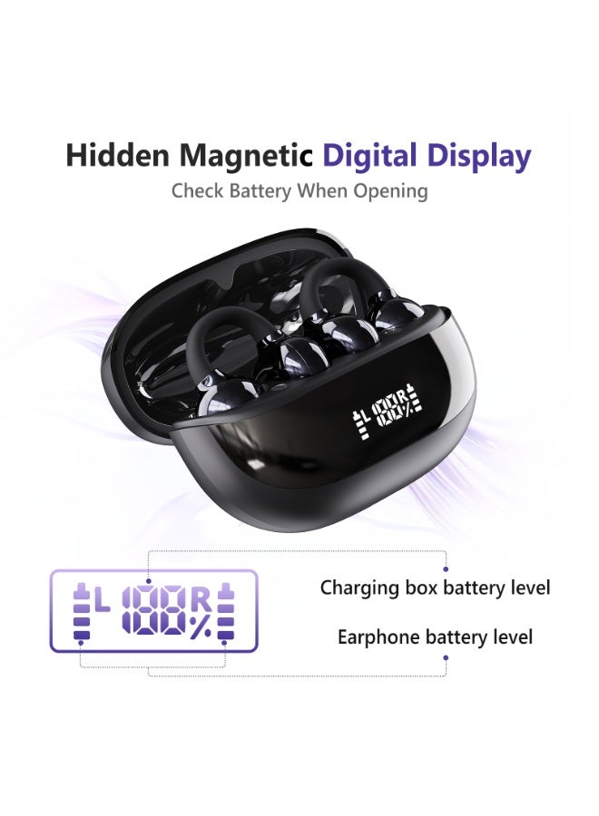 G-Tab CLIP 2 PRO Open Ear Clip Earbuds Bluetooth 5.4 Wireless Earphones, C-Bridge Clip Earbuds with Noise Cancellation, Touch Control, Stereo Sound, Waterproof, Type-C Charging, True Wireless Earbuds for iPhone & Gaming - Image 4